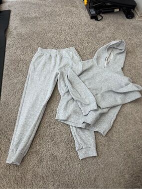Layer 8 Kids Light Gray Hoodie and Jogger Set